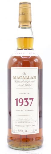 1937 Macallan Scotch Whisky Fine & Rare, 32 Year Old 750ml