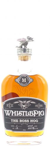 Whistle Pig Rye Whiskey The Boss Hog 13 Year Old, Barrel #1, 117.8 Proof 750ml