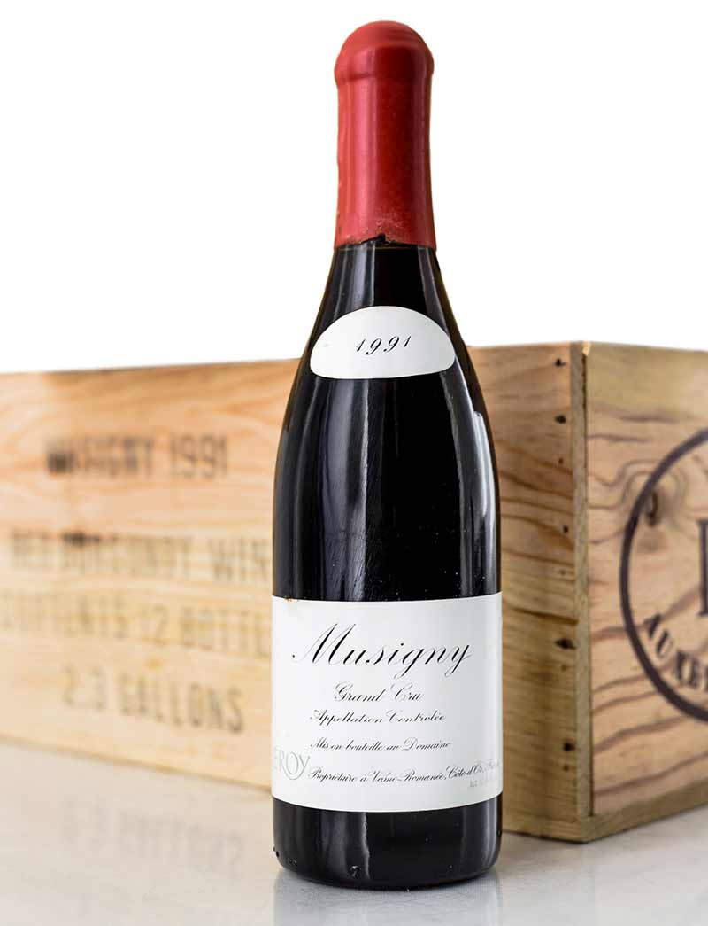 Lot 337: 12 bottles 1991 Domaine Leroy Musigny in OWC