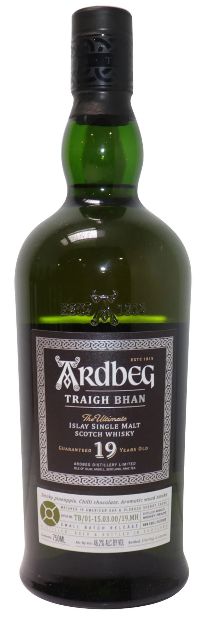 Ardbeg Single Malt Scotch Whisky 19 Year Old, Traigh Bhan, Batch #3 750ml