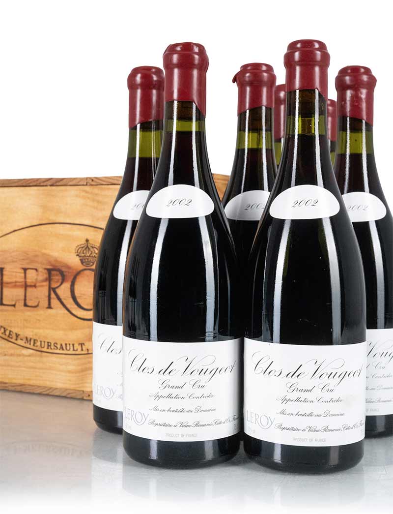 Lot 311: 12 bottles 2002 Domaine Leroy Clos Vougeot in OWC