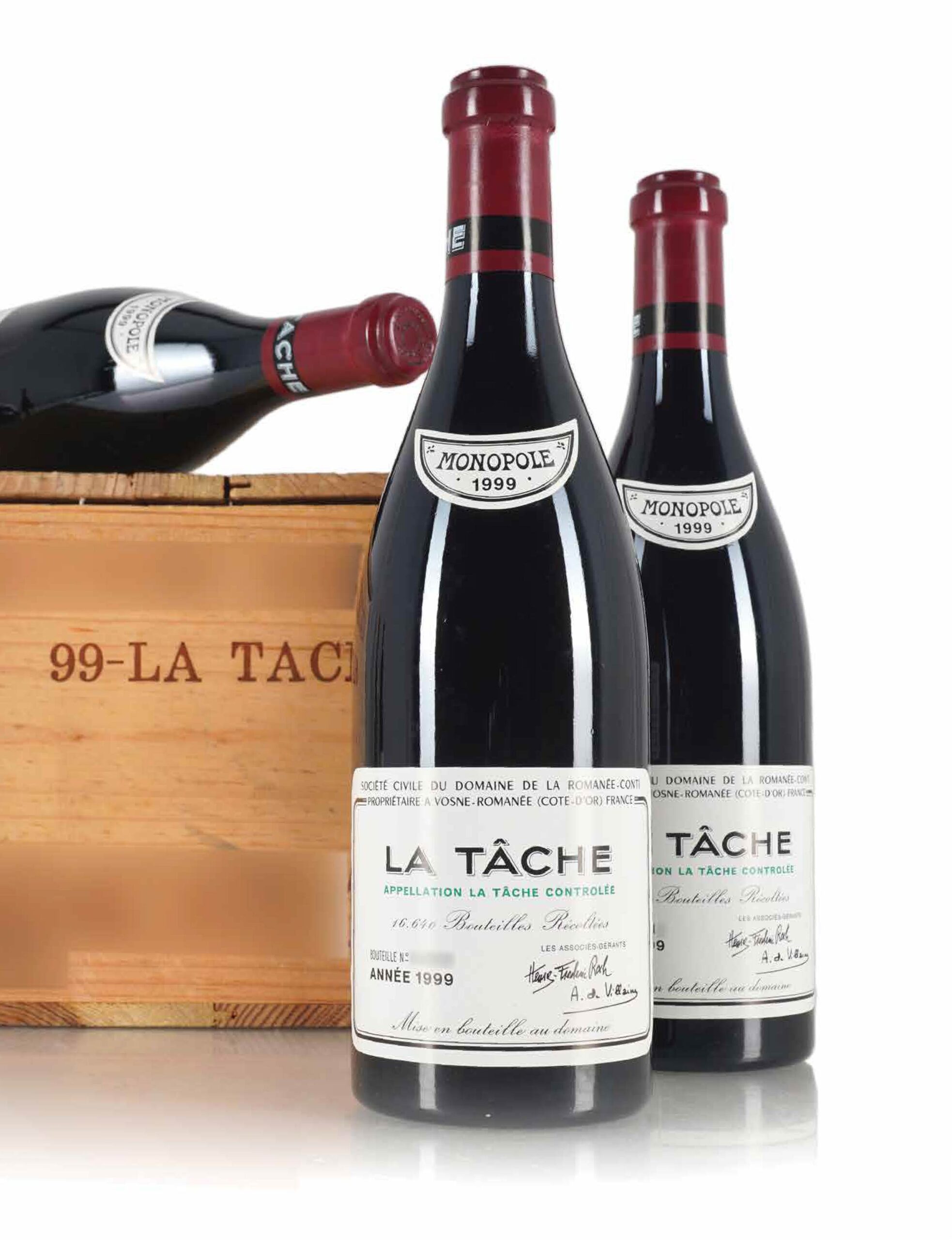 Lot 173: 12 bottles 1999 DRC La Tache in OWC