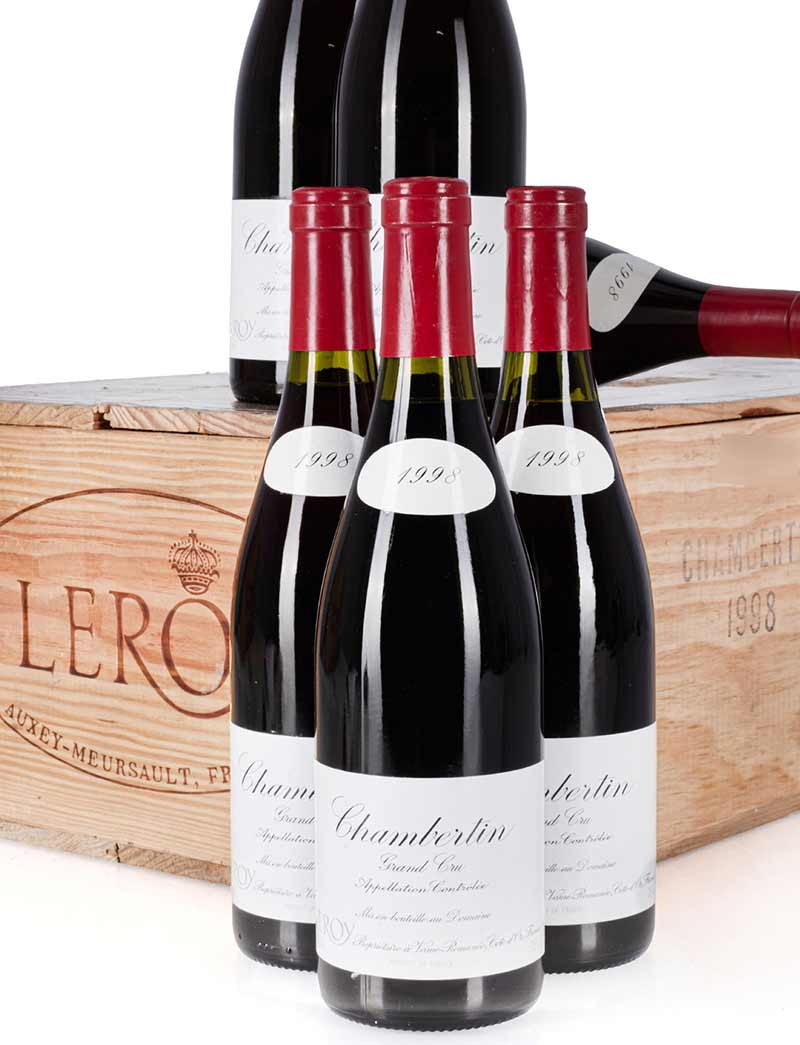 Lot 55: 12 bottles 1998 Domaine Leroy Chambertin in OWC