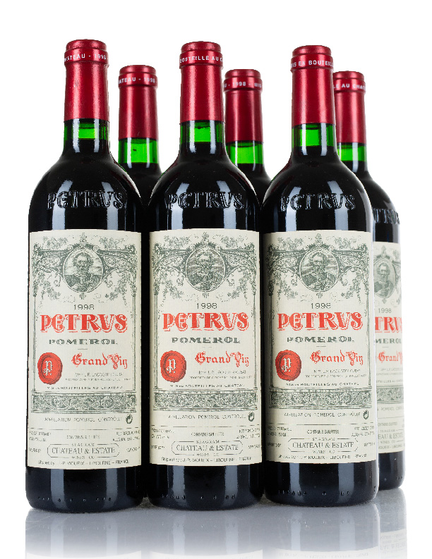 Lot 576: 6 bottles 1998 Chateau Petrus