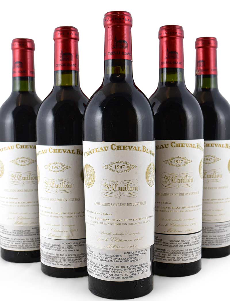 Lot 767: 6 bottles 1947 Chateau Cheval Blanc