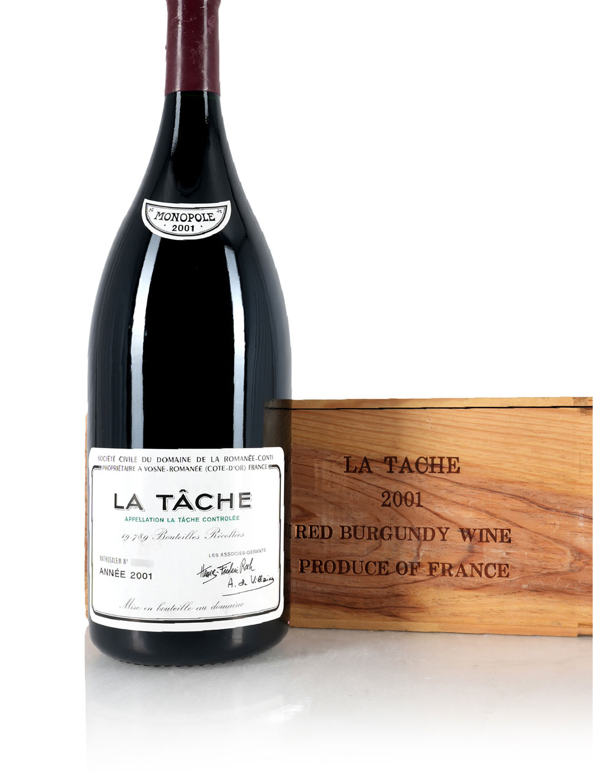 Lot 448 : 1 Methuselah 2001 DRC La Tache in OWC