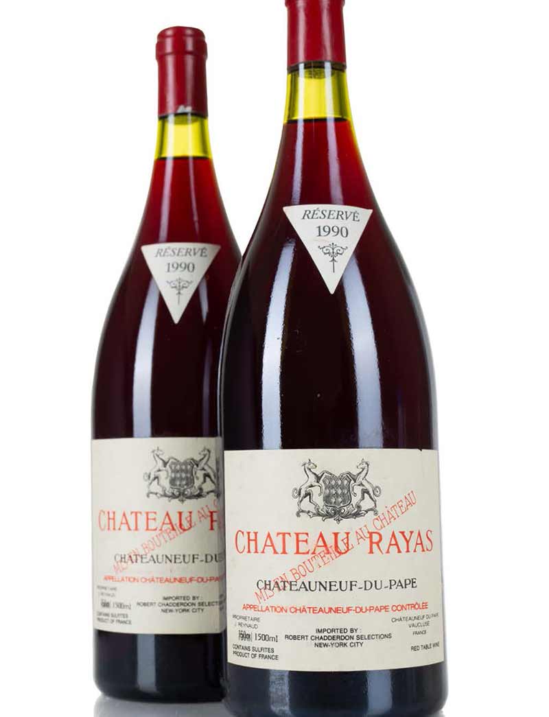 Lot 690: 2 magnums 1990 Chateau Rayas Chateauneuf du Pape