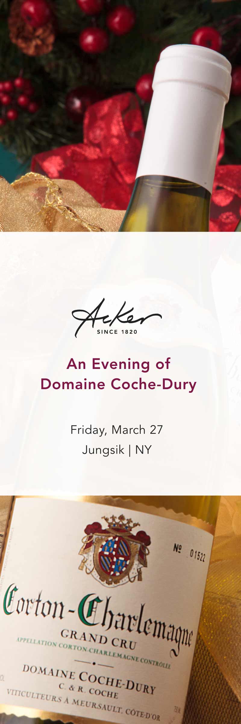 EVENT: An Evening of Domaine Coche-Dury (NYC)